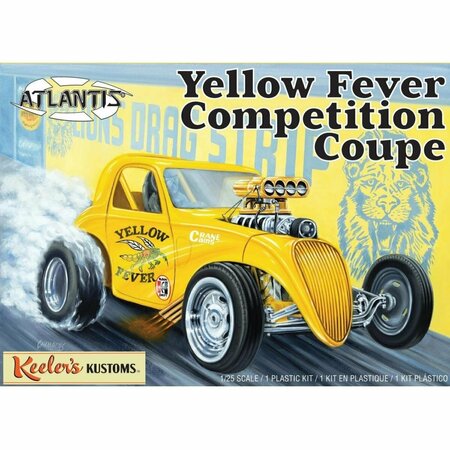 ATLANTIS MODELS 1-25 Scale Fever Competition Coupe Keelers Plastic Figures, Yellow AAN13101